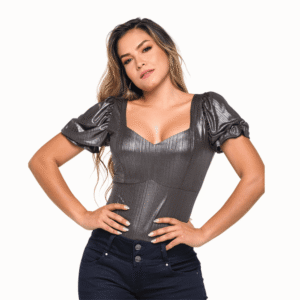 Body Metalizado Negro / Cereza / Macadamia - B4659