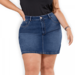 Falda-Short Talla Grande Azul Medio –  P17091169