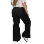 Jeans Wide Leg Negro Talla Grande – P22107137 - Imagen 4