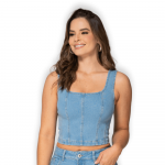 Crop Top de Mezclilla Elasticado – T03033677