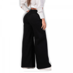 Jeans Palazzo Negro Tiro Alto –  T22077134 - Imagen 3
