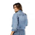 Chaqueta Denim Clásica Mujer- T12029115 - Imagen 4