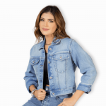 Chaqueta Denim Clásica Mujer- T12029115 - Imagen 3