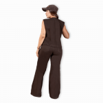 Jeans Wide Leg Café Mujer – T22107095 - Imagen 4